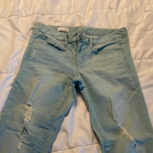 Gap unique, turquoise wash, skinny jeans